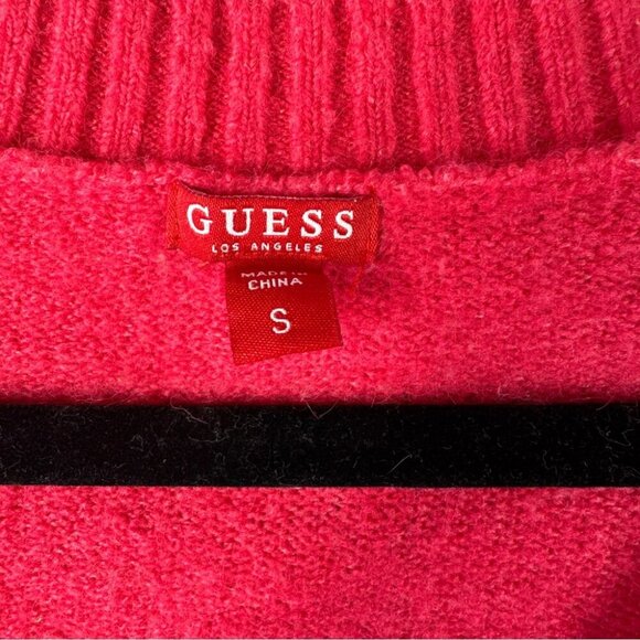 Guess Y2K Pink  Lace Up Sweater Barbie Core Pullover Cardigan Size Small - Picture 4 of 14